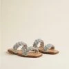 Braided Embellished Double Band Sandal (WW)