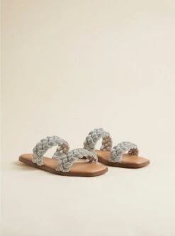 Braided Embellished Double Band Sandal (WW)