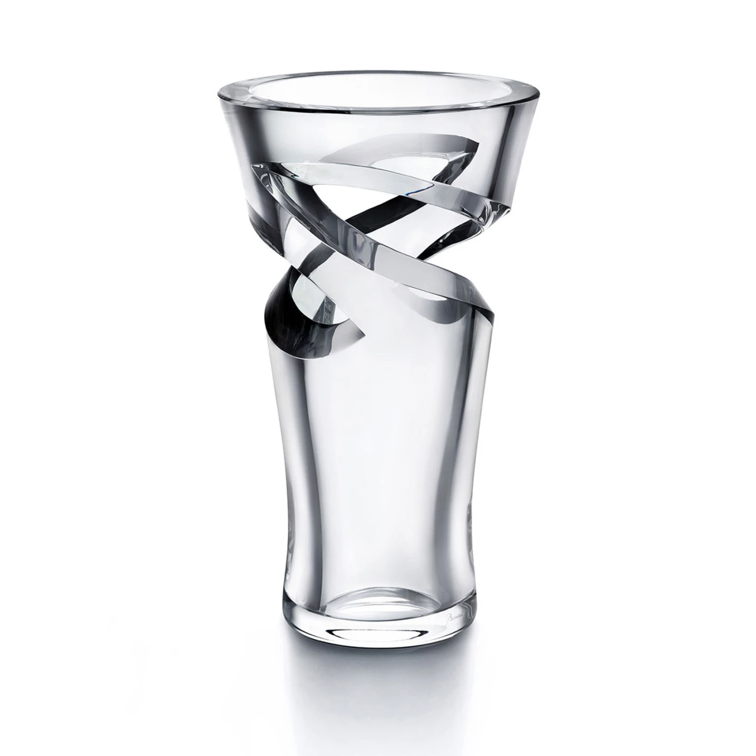 Baccarat Crystal, Tornado Large Crystal Vase 14 7/8" 2 Baccarat Crystal, Tornado Large Crystal Vase 14 7/8" - Image 2