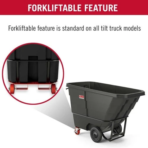 Suncast Dump Cart Tilt Truck 2,200lbs 1 Cubic Yard Forkliftable Towable RMTTHD100 2 Suncast Dump Cart Tilt Truck 2,200lbs 1 Cubic Yard Forkliftable Towable RMTTHD100 - Image 2