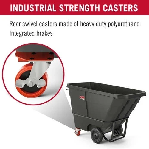 Suncast Dump Cart Tilt Truck 2,200lbs 1 Cubic Yard Forkliftable Towable RMTTHD100 3 Suncast Dump Cart Tilt Truck 2,200lbs 1 Cubic Yard Forkliftable Towable RMTTHD100 - Image 3