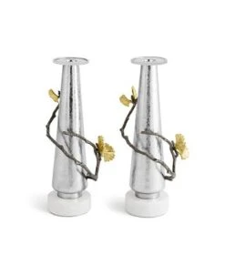 Butterfly Ginkgo 2 Piece Candleholders Set -Magical Ears Collectibles Shop 23180308 fpx