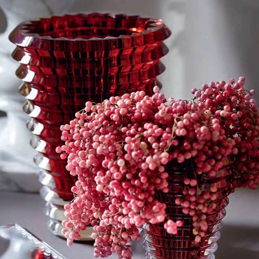 Baccarat Crystal, Eye 6" Vase, Red 2 Baccarat Crystal, Eye 6" Vase, Red - Image 2