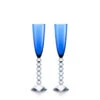 Baccarat Crystal, Vega Flutissimo Crystal Flute Blue, Pair