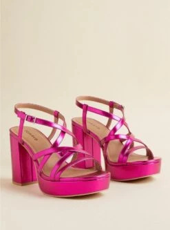 Strappy Platform Heeled Sandal (WW)
