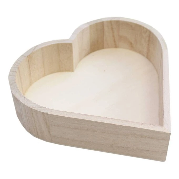 Wooden Heart Tray 20cm X 20cm X 5cm 1 Wooden Heart Tray 20cm X 20cm X 5cm