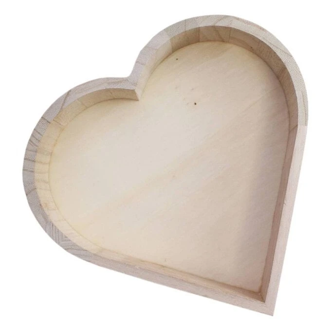 Wooden Heart Tray 20cm X 20cm X 5cm 2 Wooden Heart Tray 20cm X 20cm X 5cm - Image 2