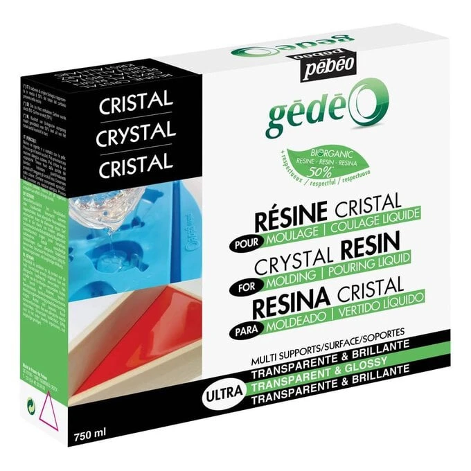 Pebeo Gedeo Bio-Based Crystal Resin 750ml 1 Pebeo Gedeo Bio-Based Crystal Resin 750ml