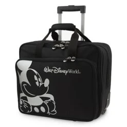 Disney Rolling Luggage - Mickey Mouse Design - Black And White - 15"