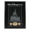 Disney Glass Panel - Cinderella Castle Etched - Disney World - 24K