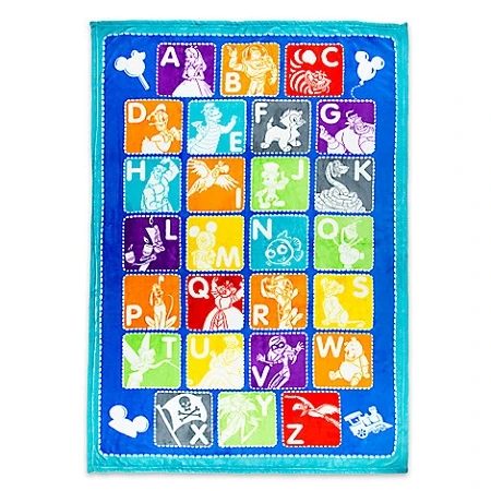 Disney Throw Blanket - World Of Disney Alphabet Fleece 1 Disney Throw Blanket - World Of Disney Alphabet Fleece