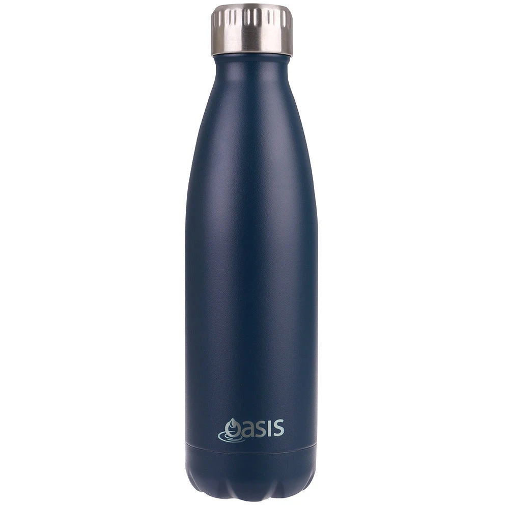 Oasis Drink Bottle 500ml Stainless Steel Double Wall Insulated - Matte Navy 1 Oasis Drink Bottle 500ml Stainless Steel Double Wall Insulated - Matte Navy