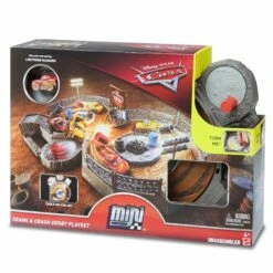 Disney Cars Micro Racer Crank & Crash Derby Playset