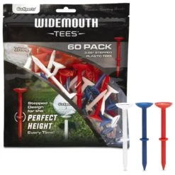 GoSports 3.25" Widemouth Stepped Plastic Golf Tees