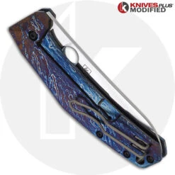 MODIFIED Spyderco SpydieChef C211TIP Knife - MAYHEM FINISH -Magical Ears Collectibles Shop KP C211TIP MAYHEM 2 CLOSED BACK