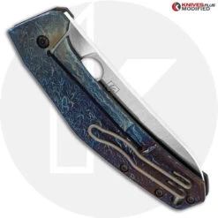 MODIFIED Spyderco SpydieChef C211TIP Knife - MAYHEM FINISH -Magical Ears Collectibles Shop KP C211TIP MAYHEM CLOSED BACK