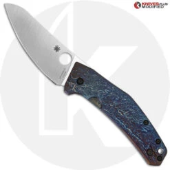 MODIFIED Spyderco SpydieChef C211TIP Knife - MAYHEM FINISH -Magical Ears Collectibles Shop KP C211TIP MAYHEM OPEN FRONT