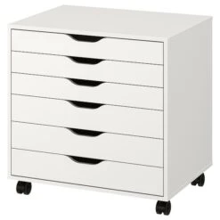 ALEX Drawer Unit On Casters - White 26 3/8x26 "