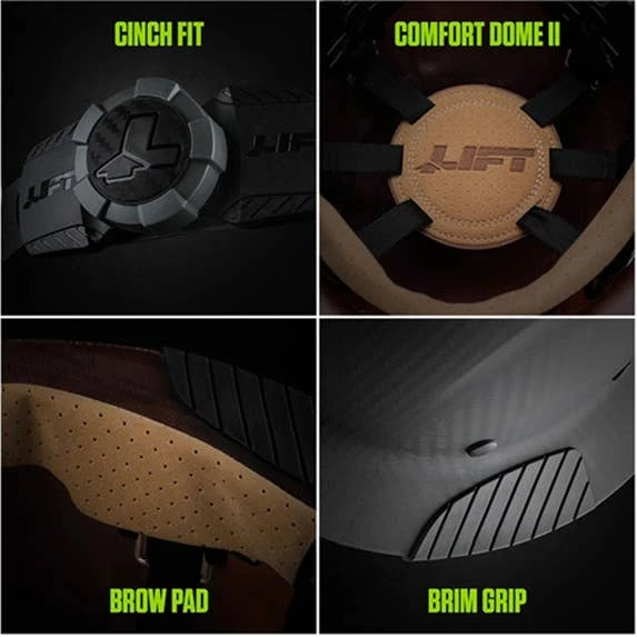 Lift DAX Carbon Fiber Full Brim Hard Hat (Jungle Camo) HDC-20CJ 4 Lift DAX Carbon Fiber Full Brim Hard Hat (Jungle Camo) HDC-20CJ - Image 4