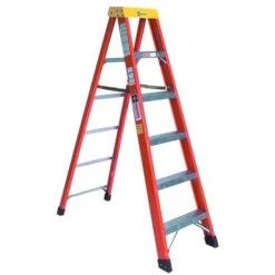 Bauer 6' Fiberglass Stepladder Type IA 300 Lb. Rated 30406