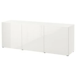 BESTÅ Storage Combination With Doors - White/Selsviken High-gloss/white 70 7/8x16 1/2x25 5/8 "