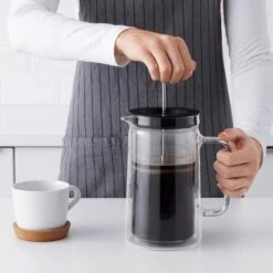 EGENTLIG French Press Coffee Maker - Double-walled/clear Glass 30 Oz -Magical Ears Collectibles Shop egentlig french press coffee maker double walled clear glass 0900840 pe648471 s5