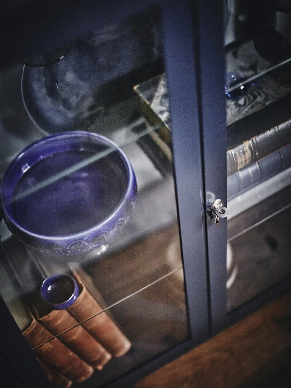 FABRIKÖR Glass-door Cabinet - Black-blue 31 7/8x44 1/2 " 6 FABRIKÖR Glass-door Cabinet - Black-blue 31 7/8x44 1/2 " - Image 6