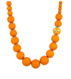 Disney Beaded Necklace - Orange Bird - 21"