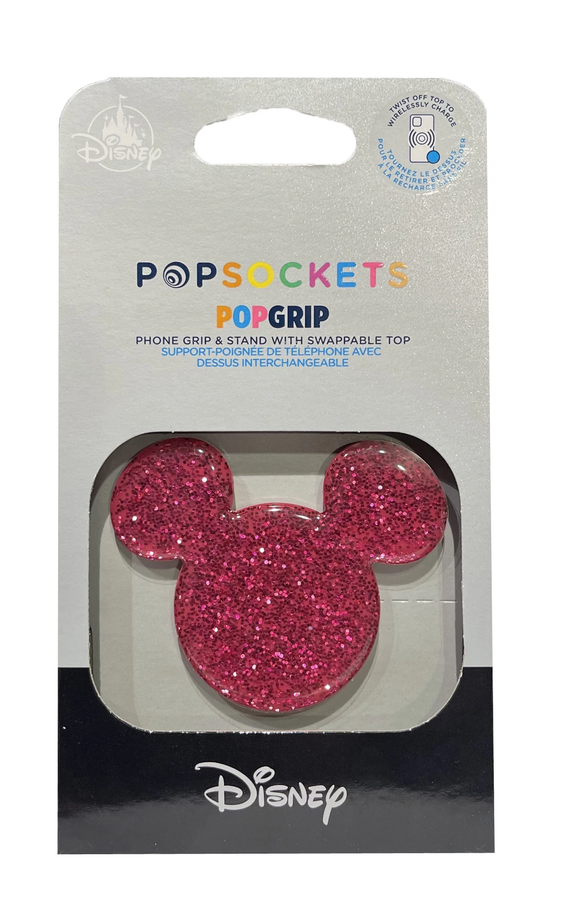 Disney PopSockets - Mickey Mouse Icon - Bright Sparkle Pink 1 Disney PopSockets - Mickey Mouse Icon - Bright Sparkle Pink